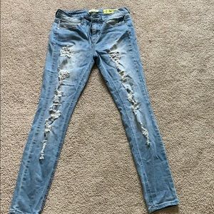 Light Blue Ripped Skinny Jeans